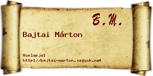 Bajtai Márton névjegykártya